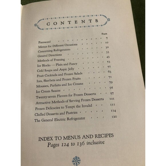 Electric Refrigerator Recipes and Menus Hardcover 1927 GE 5th Edition 1929 - Picture 6 of 12